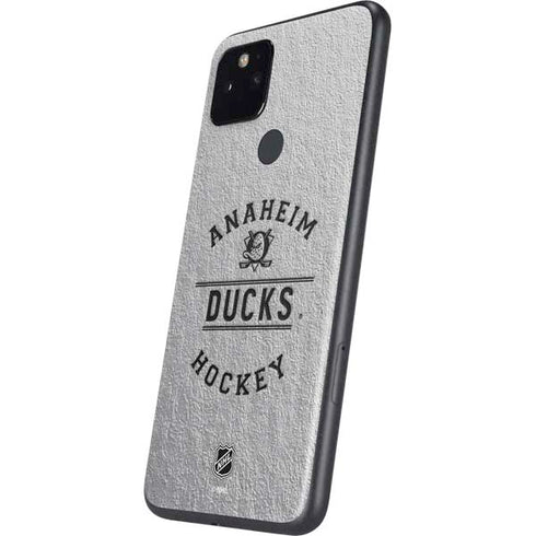 NHL Anaheim Ducks Black Text Google Pixel 5 Skin